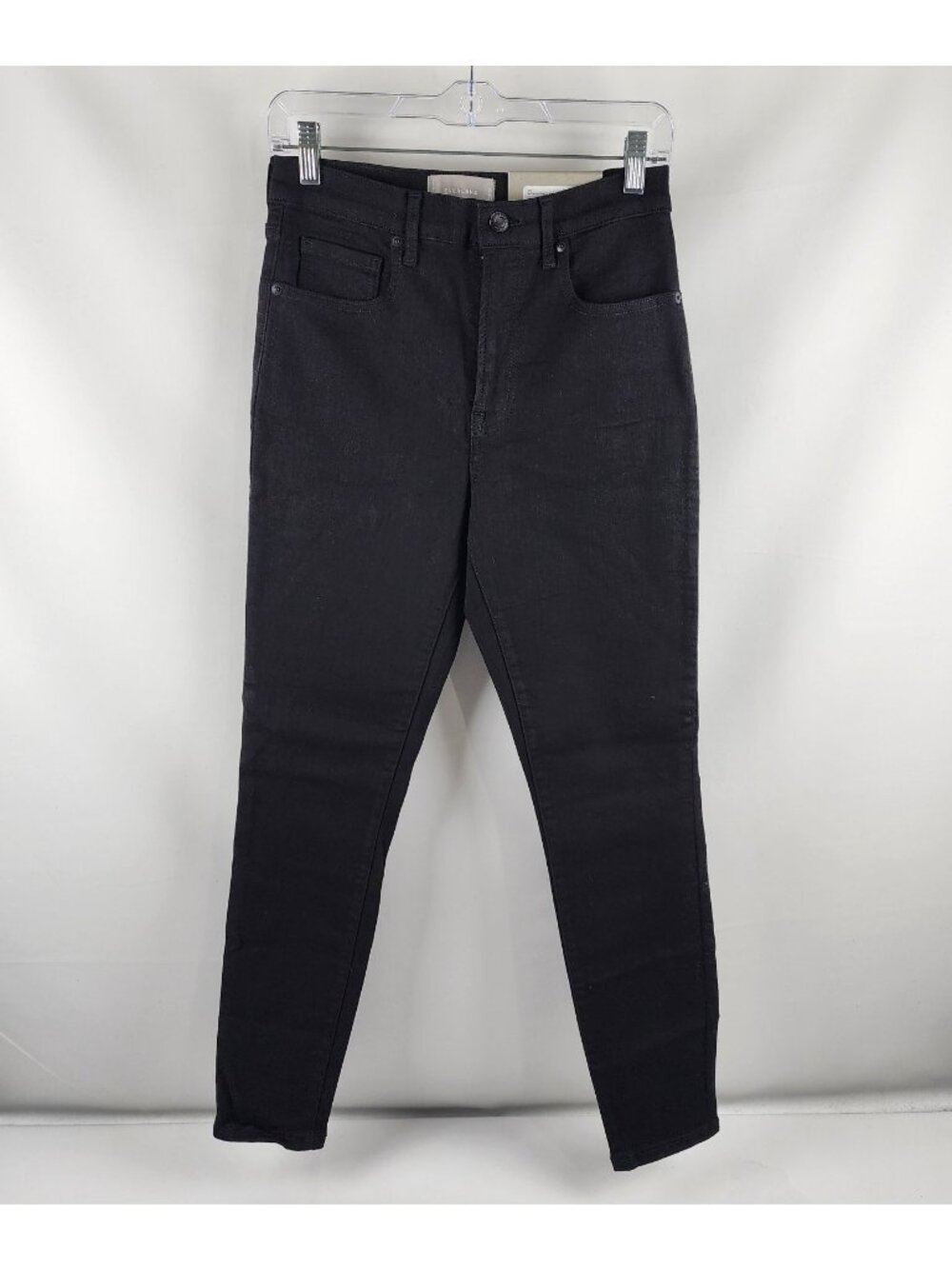 Everlane Jeans Womens 29x28 Black Authentic Stretch High Rise Skinny Denim NWT